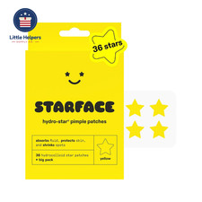 Starface Hydro-Star Yellow Hydrocolloid Star-Shaped Pimple Patches, 36 Ct