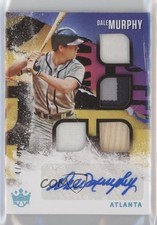 2021 Panini Diamond Kings Holo Platinum Blue 4/7 Dale Murphy #QMS-DM Auto 0q0e