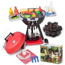 34 PCS Kitchen Toy Set, BBQ Play Grill, Cooking Toy Set, Little Chef Play, Kids