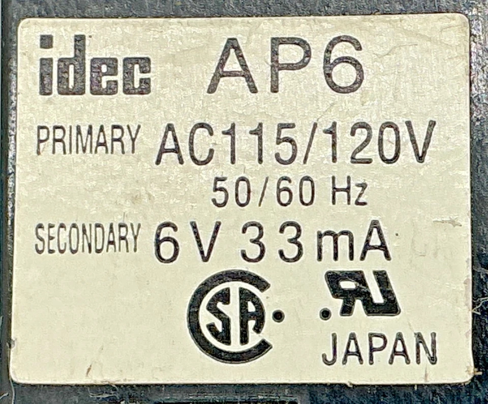 Lote de 2 transformadores IDEC AP6-0126D 115/120VAC 50/60HZ AP60126D AP6 Foto 3 de 4