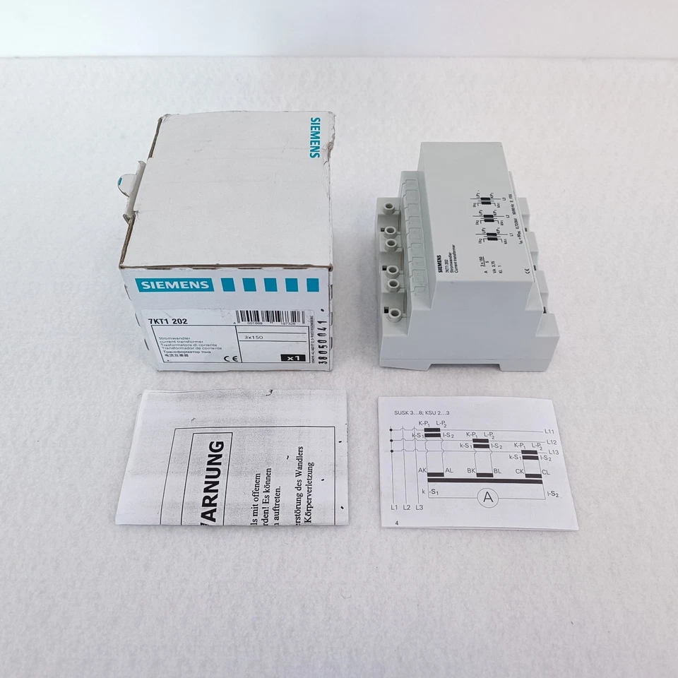 Siemens 7KT1202 SENTRON Stromwandler 3x150/5A Dreiphasig Klasse 1 FS5 -OVP- - Bild 2 von 4