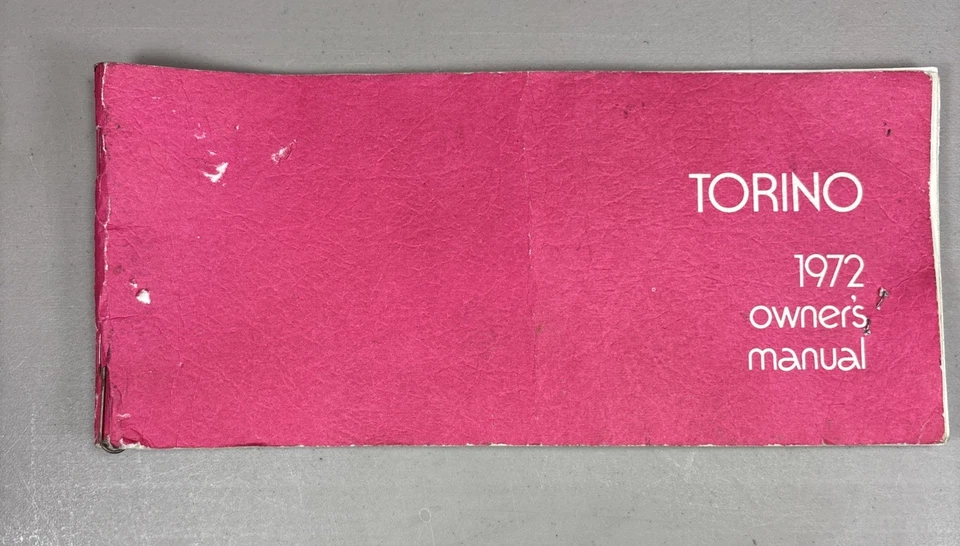 Ford Torino Ranchero 1972 manual del propietario con tarjeta de identificación de garantía en blanco original OEM Foto 2 de 4