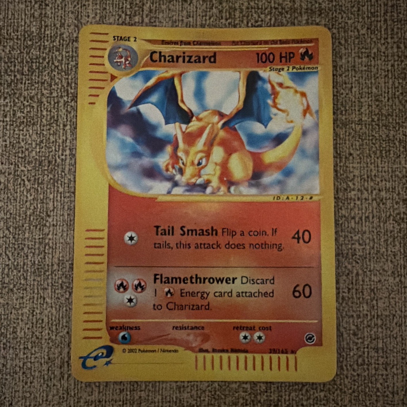 Nintendo Pokémon TCG Charizard 39/165 Expedition Holo Rare 2002 100HP e-Reader