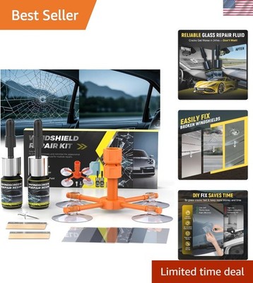 Compact 2-Pack Windshield Chip Repair Kit with Professional-Grade Resin Solution