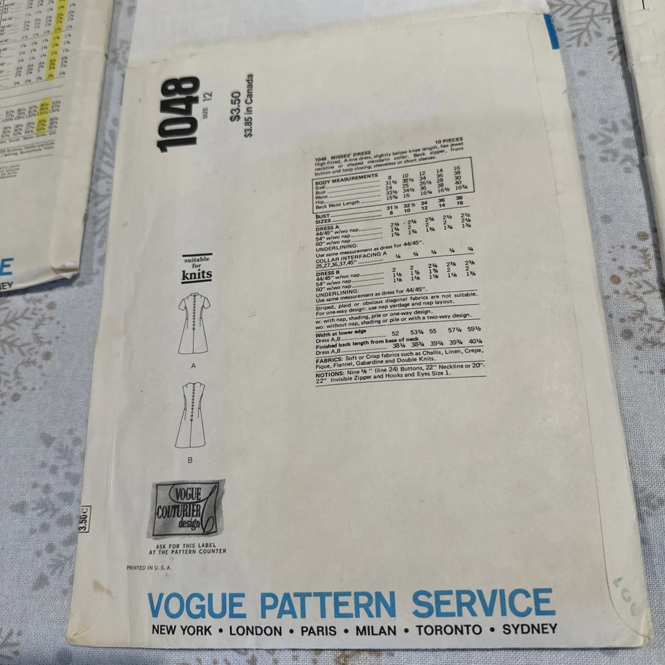 Vogue Paris Patterns Set Of 9 💥 - Image 4 of 4