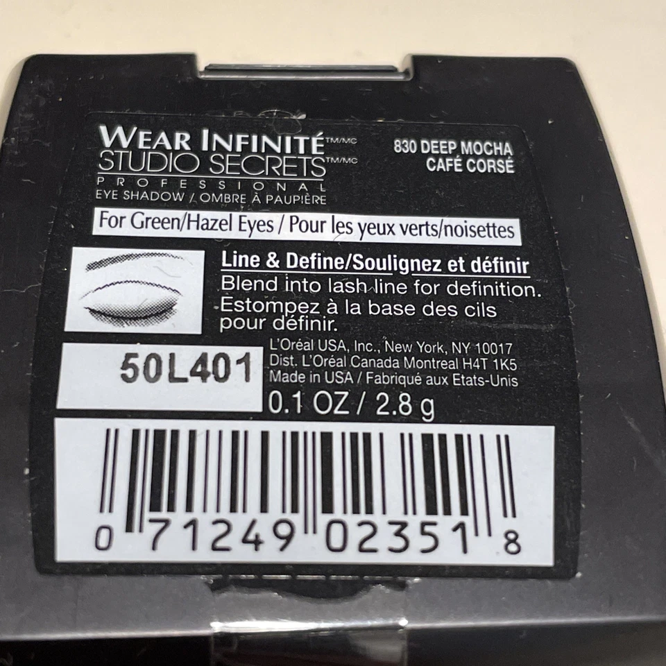 L'Oreal Wear Infinite Studio Secrets Eye Shadow -  830 DEEP MOCHA - Image 2 of 2