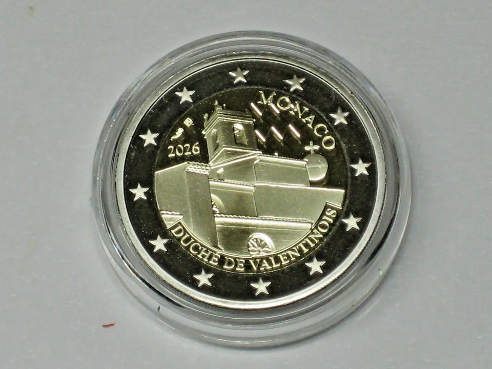 2 Euro 2026 Monaco PP proof Duché  Valentinois Original mit Box und Zertifikat - Bild 2 von 3