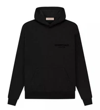 Fear of God Essentials Pullover Hoodie (SS22) Black Brand New with Tags Size L