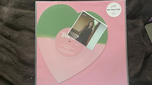 Laufey - Valentine - Strawberry Matcha Swirl Heart Shaped Vinyl - 2026 Sealed