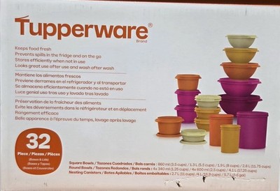 New Tupperware Heritage Collection 32 Piece Food Storage  Set - Vintage Colors