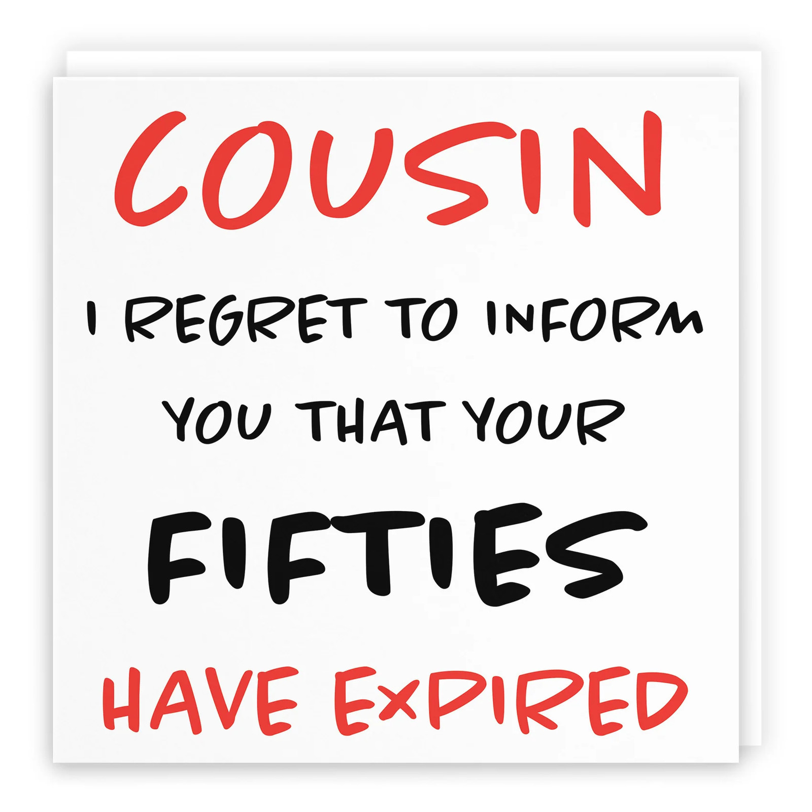 60th Cousin Humorous Birthday Card Retro