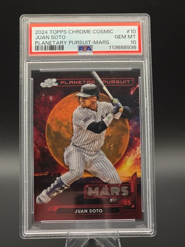 Juan Soto 2024 Topps Cosmic Chrome #PPMA-10 Planetary Pursuit Mars PSA 10 GEM MT