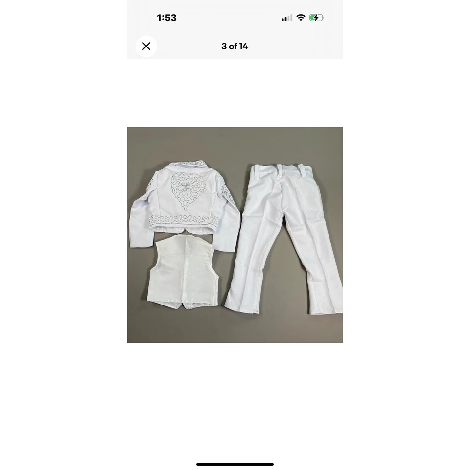 Mexican Mariachi Charro 3-Piece Suit Outfit Mayo Fiesta Dance  Youth Sz H45 - Image 2 of 4