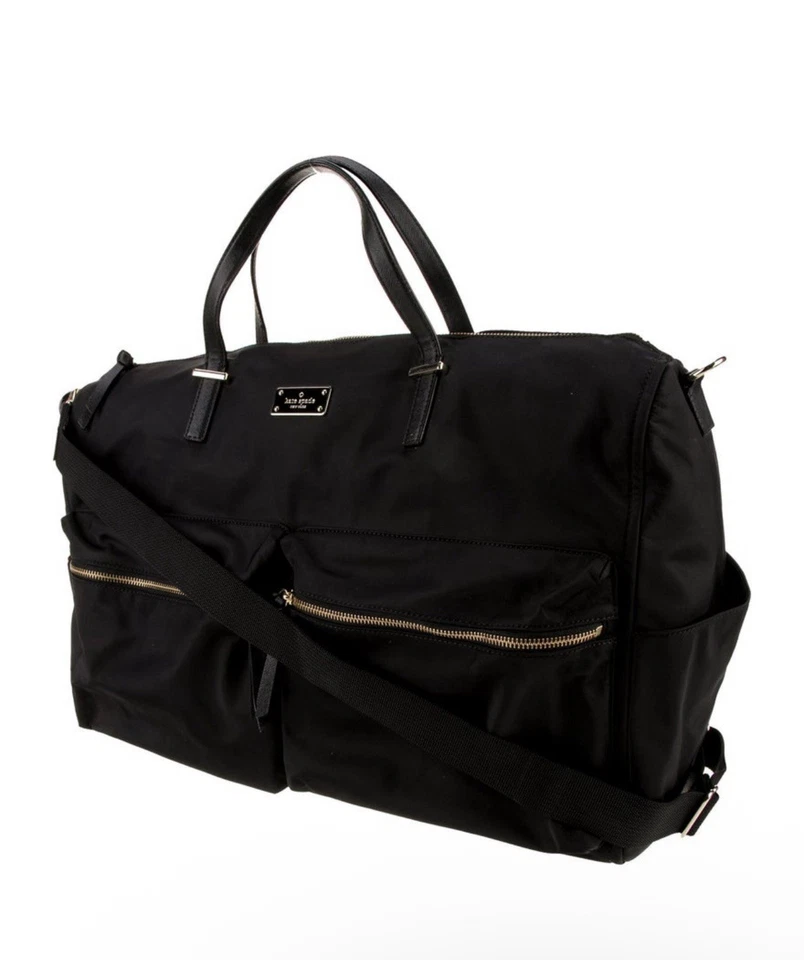 Kate Spade Wilson Road Carmella Negro Nylon X-Large Fin de semana Foto 3 de 4