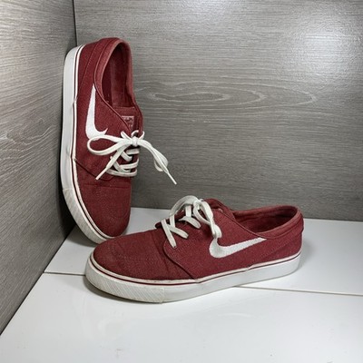 Nike SB Zoom Stefan Janoski Canvas Skate Shoes Size 10.5 Red White 615957-602