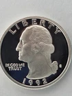 1992-S United States, Proof Silver, Washington Quarter