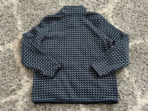 LL Bean Damen Pullover Blau Birds Eye Fleece T Snap Sweater Fleece Gr. XL - Bild 8 von 8