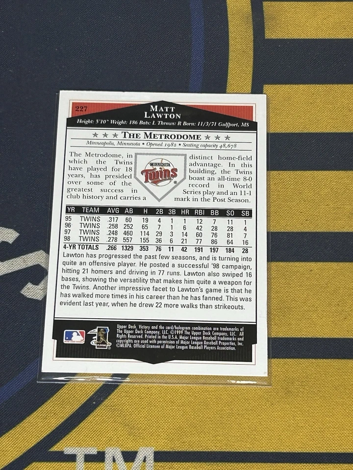 1999 Victory - Matt Lawton #227 - Image 2 of 2