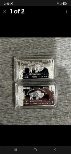 1 Oz🤑🤑🤑🦬🦬🦬 German Silver Buffalo Bar Including Case With 🦬 Low Reserve