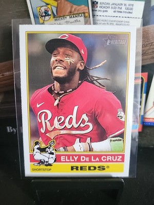 2025 Topps Heritage - Flipped Bat Variation Elly De La Cruz #263