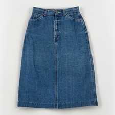 Vintage 80s Oscar De La Renta Denim Skirt Women s Size Small Talon Zipper