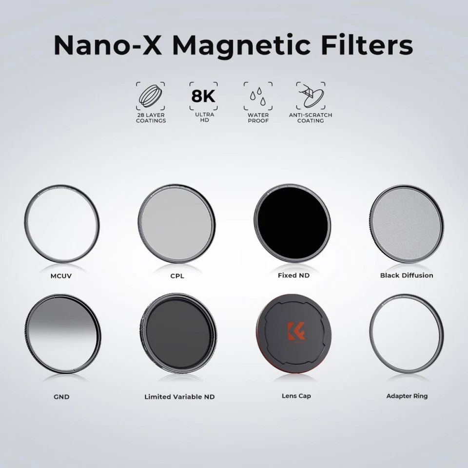 K&F Concept 3in1 ND8 Magnetic Lens Filter Nano-X HD 49/52/55/58/62/67/72/77/82mm - Image 4 of 4
