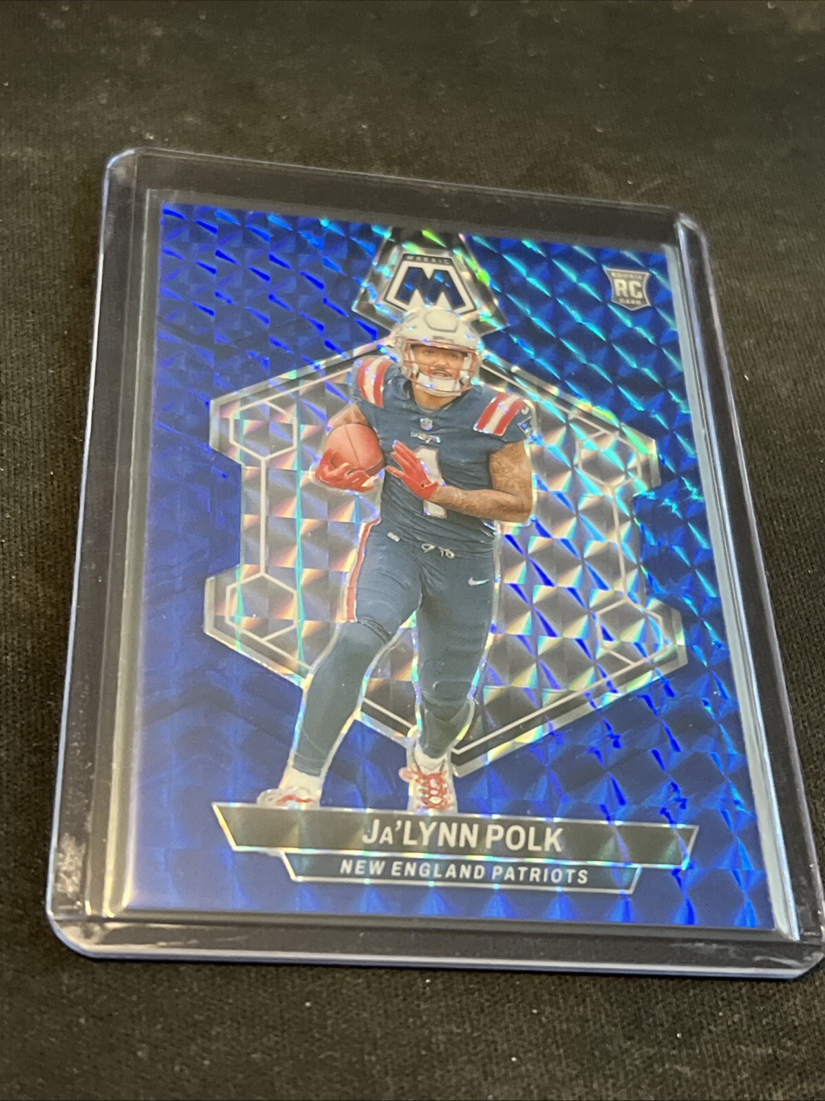 2024 Panini Mosaic - Ja’Lynn Polk - Blue Mosaic /99 #337 (RC)