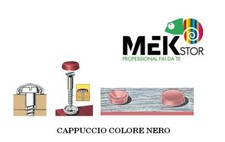 SOTTOVITE PER VITI 3,5/4,2 MM. CON CAPPUCCIO NERO CONF. 30 PEZZI BARCA NAUTICA