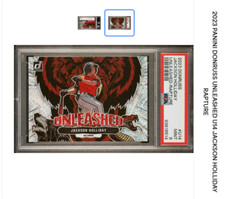 Jackson Holliday 2023 Panini Donruss Unleashed Rapture U14 PSA 9