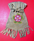 NATIVE AMERICAN INDIAN BEADED LINED POUCH MEDICINE BAG SHAMAN SW ANTIQUE RARE EX — photo 1