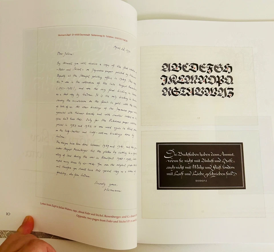 Hermann Zapf A Life in Letters Rare Scripsit vol 38 no 2 & vol 37 no 1 Foto 3 de 4