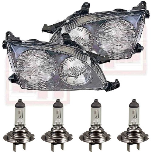 Jeu De Phares Avant Gauche + Droite Pour Toyota Yaris P10 04/99-06/03 - H4 Avec Moteur