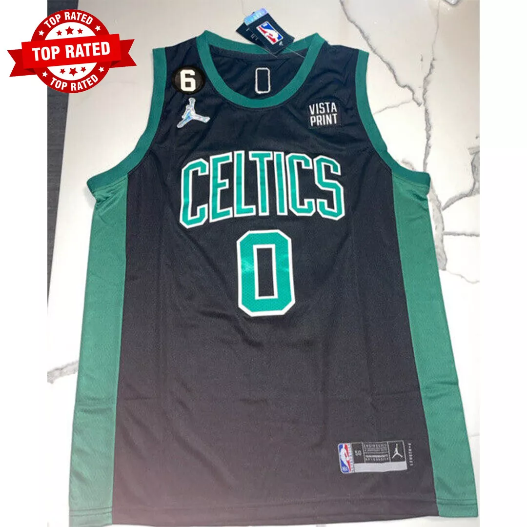 Men s Boston Celtics Jayson Tatum Black Jersey eBay