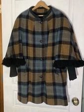 Vintage 60’s Betty Rose Wool Shawl Coat. Union Made.