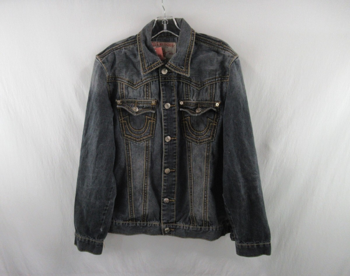 True Religion Men Jimmy Big QT Button Front Trucker Jean True Religion Men Jimmy Big QT Button Front Trucker Jean