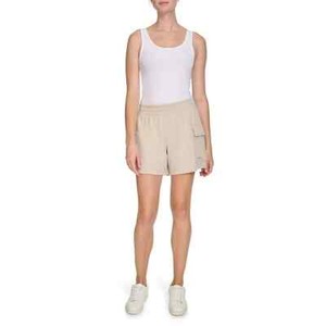 DKNY Women's Cream Terry Cargo Shorts M