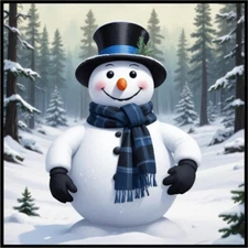 30 Custom Simple Winter Snowman Personalized Address Labels