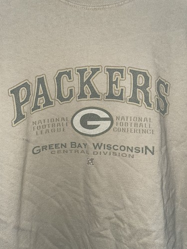 Vintage Green Bay Packers T-shirt Tan Men’s 2XL Wisconsin NFL Football Dad Shirt - Picture 3 of 9