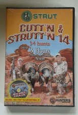 H.S. STRUT CUTT'N & STRUTT'N 14 TURKEY HUNTING DVD & REAL STRUT INSTRUCTIONAL CD