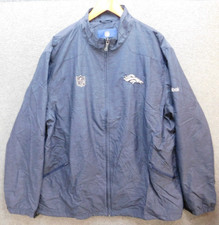 Denver Broncos Windbreaker Jacket Mens 2XL Blue Full Zip NFL Football Adult