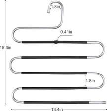 5 in 1 Multi-functional Pants Rack Shelves Stainless Steel Wardrobe Magic Hanger