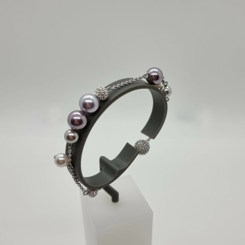 Swarovski Remix Pearl 2 Armband Perlen lila purple Gr. M Strand Bracelet 5463191 - Bild 2 von 9