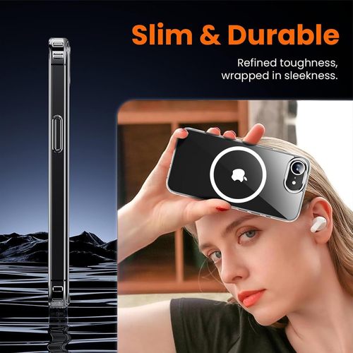 Magnetic for Case with Privacy Screen Protector & Full Camera iPhone 16e Clear - Picture 6 of 6