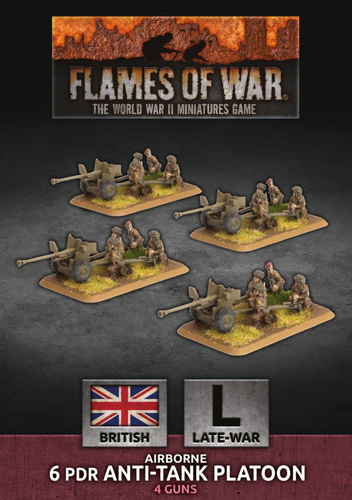 Flames of War: Late War British 6 pdr Anti-tank Platoon (Plastic) (BBX54)