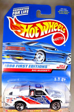 1998 Hot Wheels 662 First Editions 3340 Bad Mudder White Wsb Sp Malaysia Base