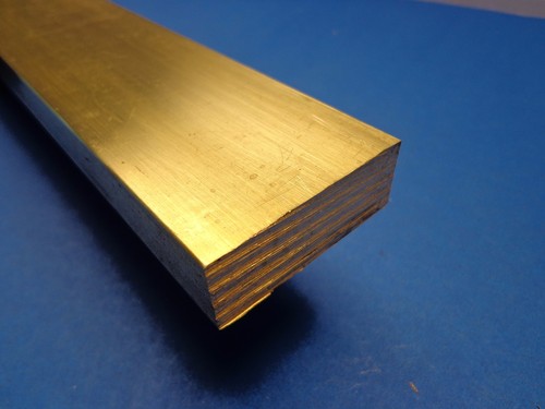 1/2" x 1" x 12"-long 360 laiton barre plate -- 0,500" x 1,0" 360 laiton STOCK - Photo 1/1