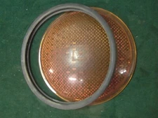 "EAGLE" Traffic Light Signal 8" Lens with gasket ~ Yellow ~ Used ~Aisle O