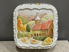 VINTAGE Himark Japan Country Farmhouse Style Wall Art Hanging Ceramic Decor EUC