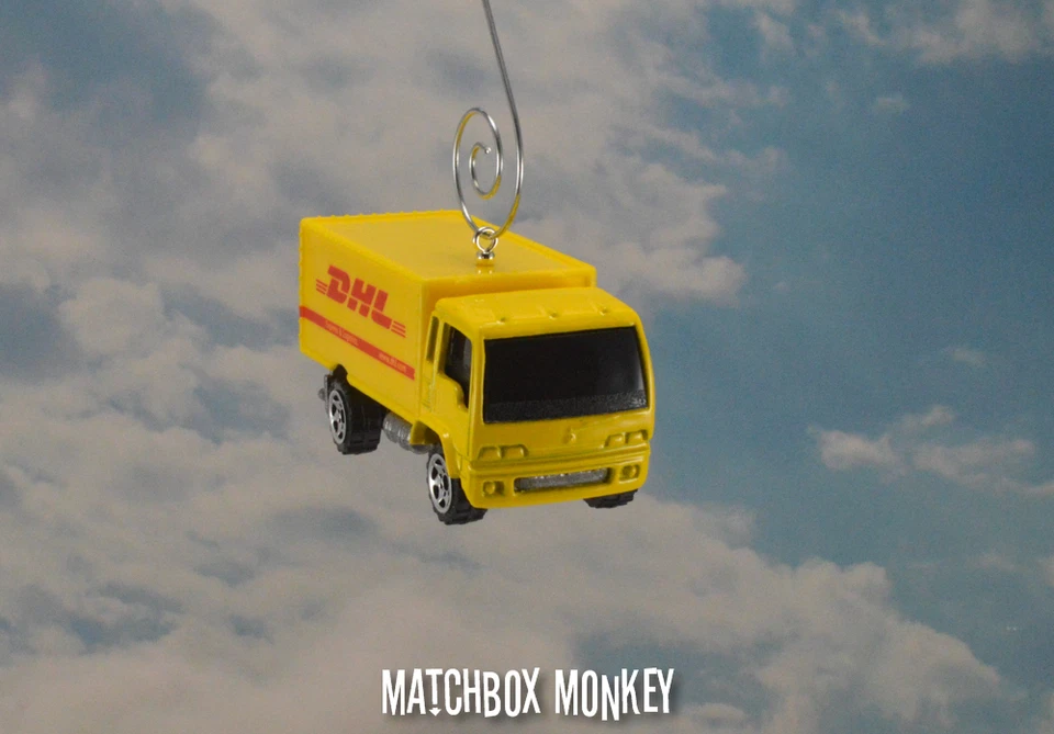 DHL Adorno de Navidad Personalizado 1/90 Entrega Volvo Box Truck Cabover USPS UPS Foto 3 de 4