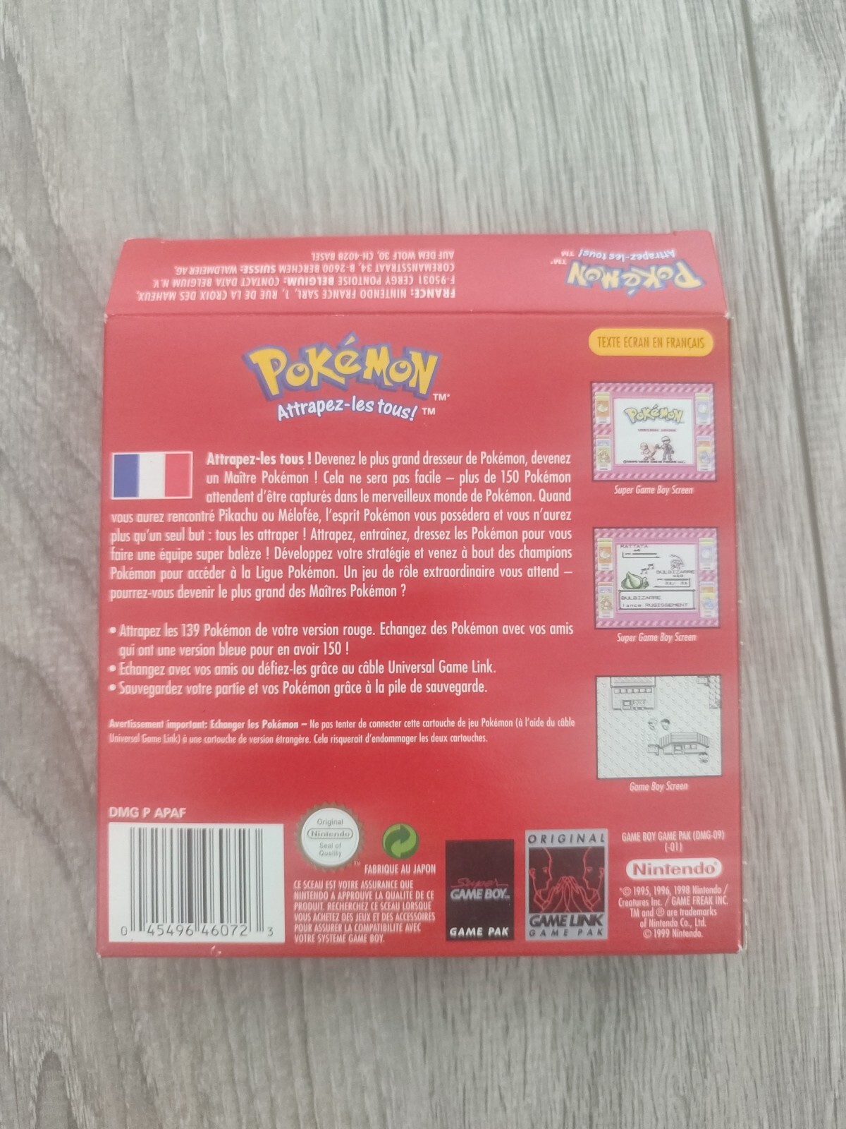 Pokemon Version Rouge Nintendo Game Boy français - Dracaufeu en très ...